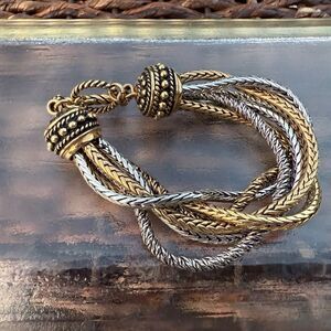 Elegant Gold and Silver Bracelet